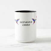 カナダママの喜び、フラミンゴ&ハミングバード マグカップ (中央)