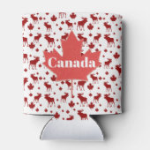 カナダムースとメープルリーフビクールア 缶クーラー (裏面)