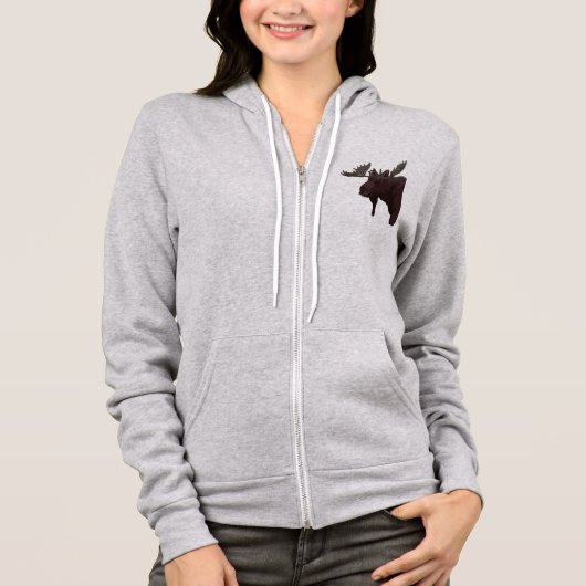 カナダムースフード付きスウェットシャツジャケットカナダスポーツ着 パーカ (正面)