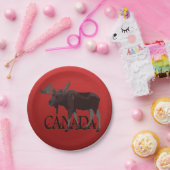 カナダムースプレートカナダデイ紙プレート ペーパープレート (パーティー)