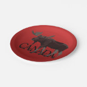 カナダムースプレートカナダデイ紙プレート ペーパープレート (アングル)