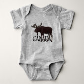カナダムースベビーボディースートカナダベビー土産 ベビーボディスーツ (正面)