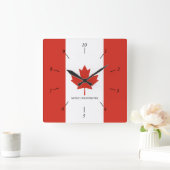 カナダメトリック時計 スクエア壁時計 (ホーム)