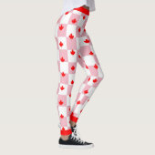 カナダメープルオンピ市松模様にックパステル レギンス (右)