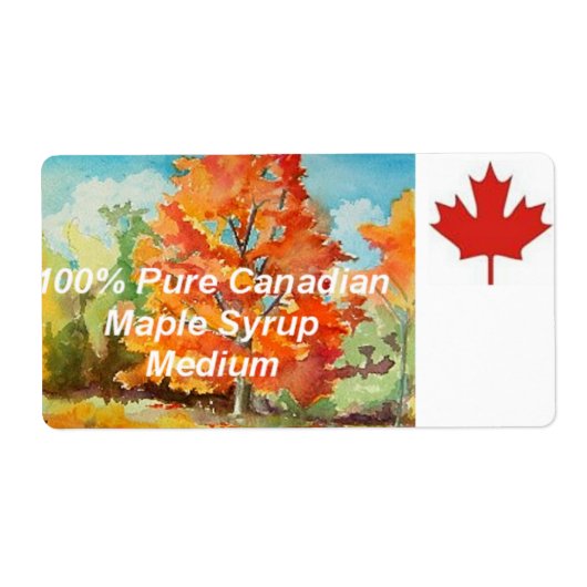 カナダメープルシロップのラベル ラベル (正面)
