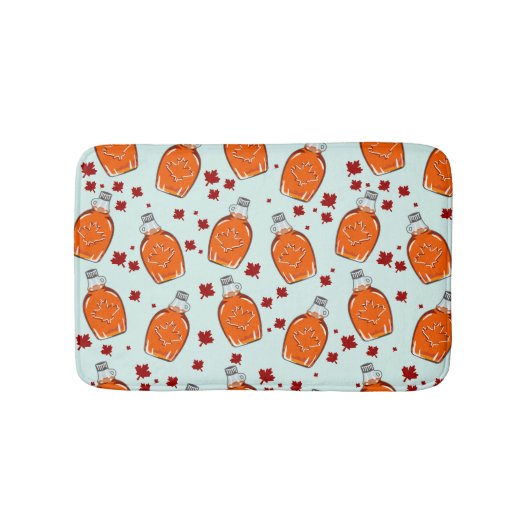 カナダメープルシロップ模様 バスマット (正面)