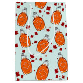 カナダメープルシロップ模様 ミディアムペーパーバッグ (正面)