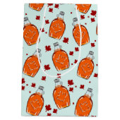 カナダメープルシロップ模様 ミディアムペーパーバッグ (裏面)