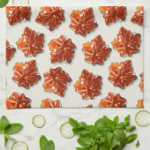 カナダメープルシロップ飴パターン キッチンタオル (折り畳み)