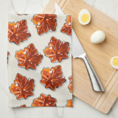 カナダメープルシロップ飴パターン キッチンタオル (四つ折り)