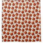 カナダメープルシロップ飴パターン シャワーカーテン (正面)