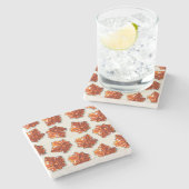 カナダメープルシロップ飴パターン ストーンコースター (横)