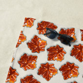 カナダメープルシロップ飴パターン ビーチタオル (インサイチュ)