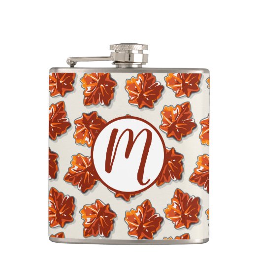 カナダメープルシロップ飴パターン フラスク (正面)