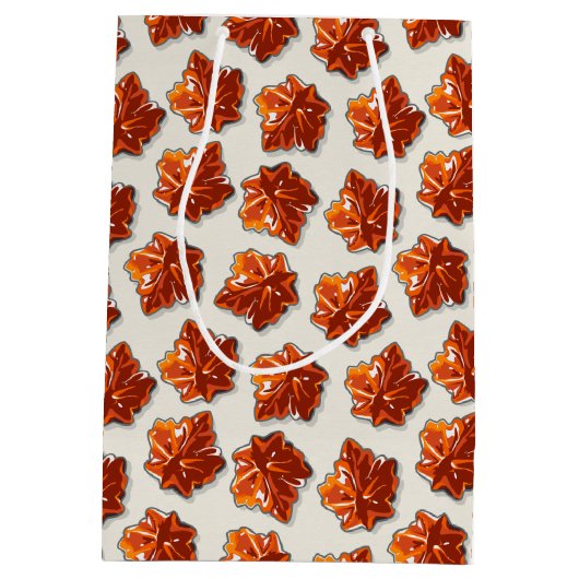 カナダメープルシロップ飴パターン ミディアムペーパーバッグ (裏面)