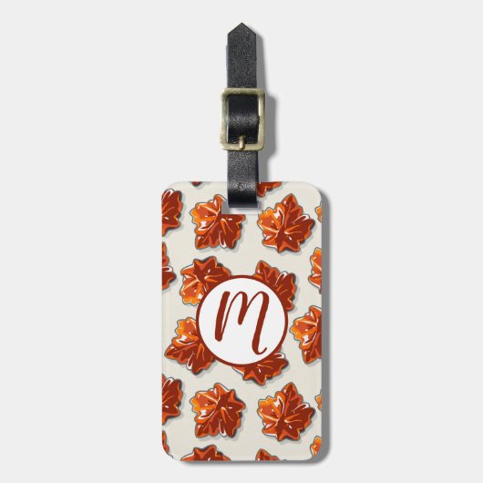 カナダメープルシロップ飴パターン ラゲッジタグ (正面縦)