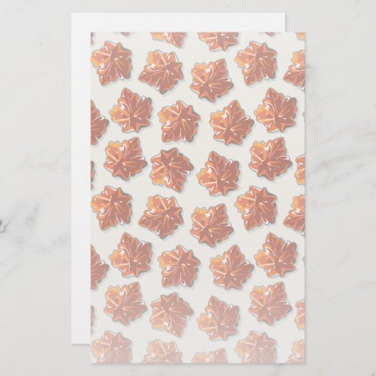 カナダメープルシロップ飴パターン 便箋 (正面/裏面)