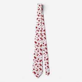 カナダメープルリーフとムース模様 ネクタイ