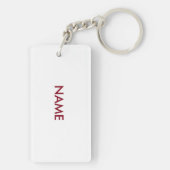 カナダメープルリーフと名前 キーホルダー (裏面)