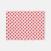 カナダメープルリーフの白い背景 フリースブランケット (正面(横))