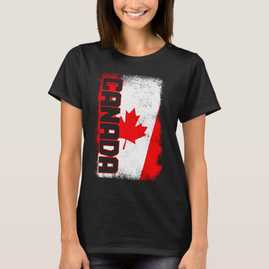 カナダメープルリーフカナダ国旗のプライド4 Tシャツ (正面)
