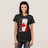 カナダメープルリーフカナダ国旗のプライド4 Tシャツ (正面フル)
