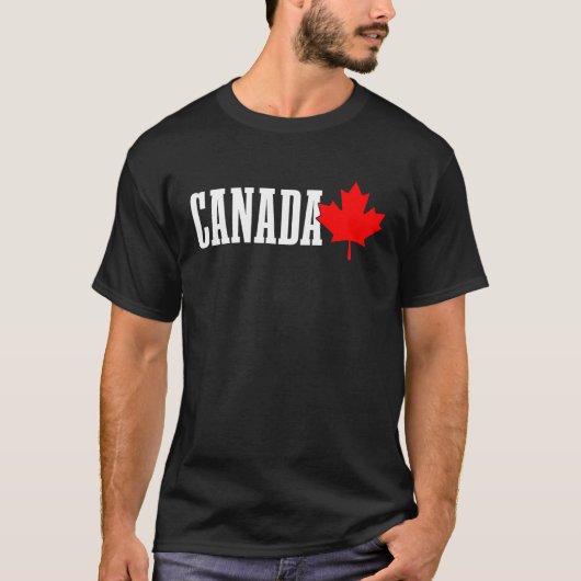 カナダメープルリーフカナダ国旗のプライド Tシャツ (正面)
