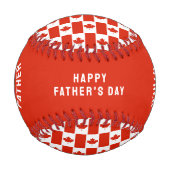 カナダメープルリーフカナダ国旗の父の日 野球ボール (正面)