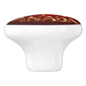 カナダメープルリーフドアノブ セラミックノブ (側面)