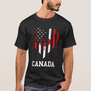 カナダメープルリーフハートカナダプライドカナダFl Tシャツ