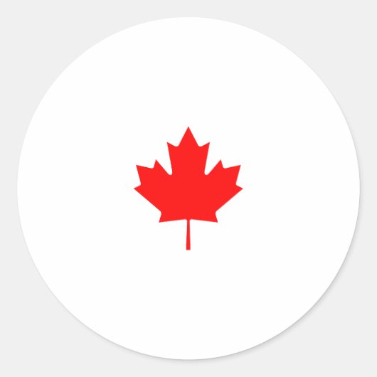 カナダメープルリーフロゴ ラウンドシール (正面)