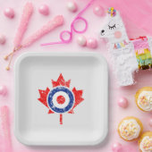 カナダメープルリーフローンデルグランジカナモダンダ ペーパープレート (パーティー)