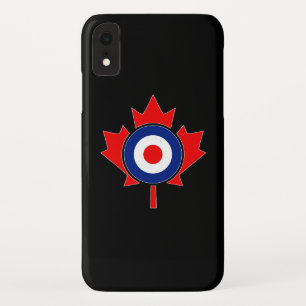 カナダメープルリーフローンデルモダンオンブラック iPhone XRケース