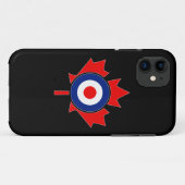 カナダメープルリーフローンデルモダンオンブラック Case-Mate iPhoneケース (裏面(横))