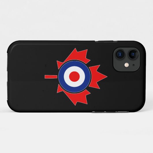 カナダメープルリーフローンデルモダンオンブラック Case-Mate iPhoneケース (裏面(横))