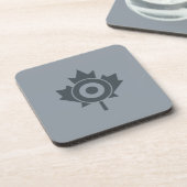 カナダメープルリーフローンデルモダングラフィック コースター (左側)