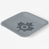 カナダメープルリーフローンデルモダングラフィック ペーパープレート (傾斜あり)