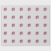 カナダメープルリーフローンデルモダンバッジ ラッピングペーパー (フラット)