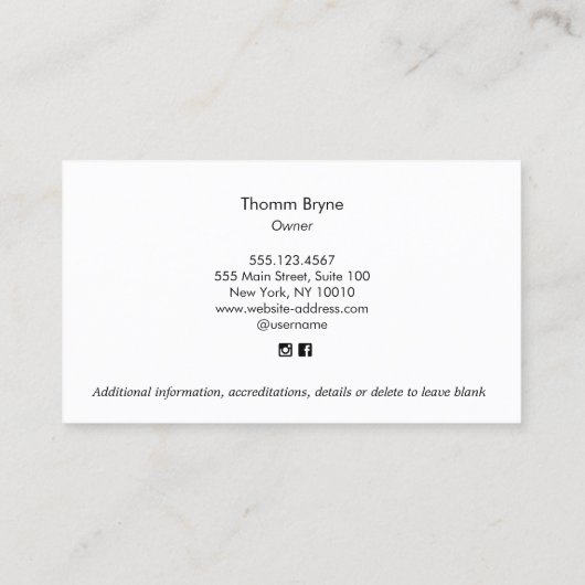 カナダメープルリーフ国旗の名刺 名刺 (裏面)