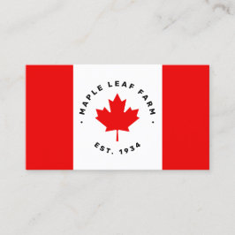 カナダメープルリーフ国旗の名刺 名刺