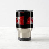 カナダメープルリーフ国旗の愛国的なマグカップ トラベルマグ (中央)