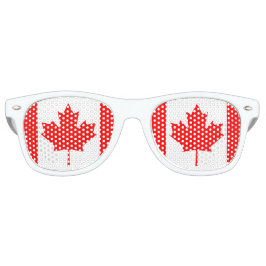 カナダメープルリーフ国旗の色 レトロサングラス