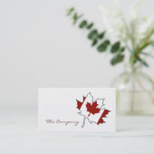 カナダメープルリーフ国旗、カナダ 名刺 (スタンド正面)