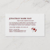 カナダメープルリーフ国旗、カナダ 名刺 (裏面)