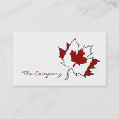カナダメープルリーフ国旗、カナダ 名刺 (正面)