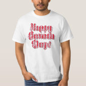 カナダメープルリーフ国旗Happy Canada Day Tシャツ (正面)
