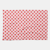 カナダメープルリーフ赤と白イン キッチンタオル (横)