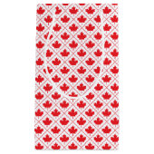 カナダメープルリーフ赤と白ダイヤモンドデザイン スモールペーパーバッグ (正面)