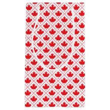 カナダメープルリーフ赤と白ダイヤモンドデザイン