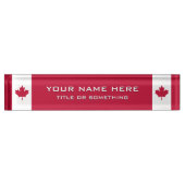 カナダメープルリーフ デスクネームプレート (正面)